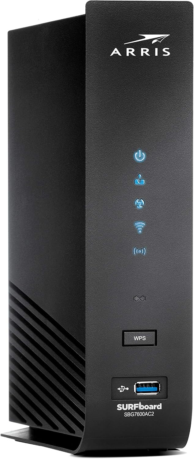 ARRIS (SBG7600AC2) - Cable Modem Router Combo - DOCSIS 3.0 & AC2350 WiFi, [Check with your provider for compatibility]Four 1 Gbps Ports , 800 Mbps Max Internet Speeds