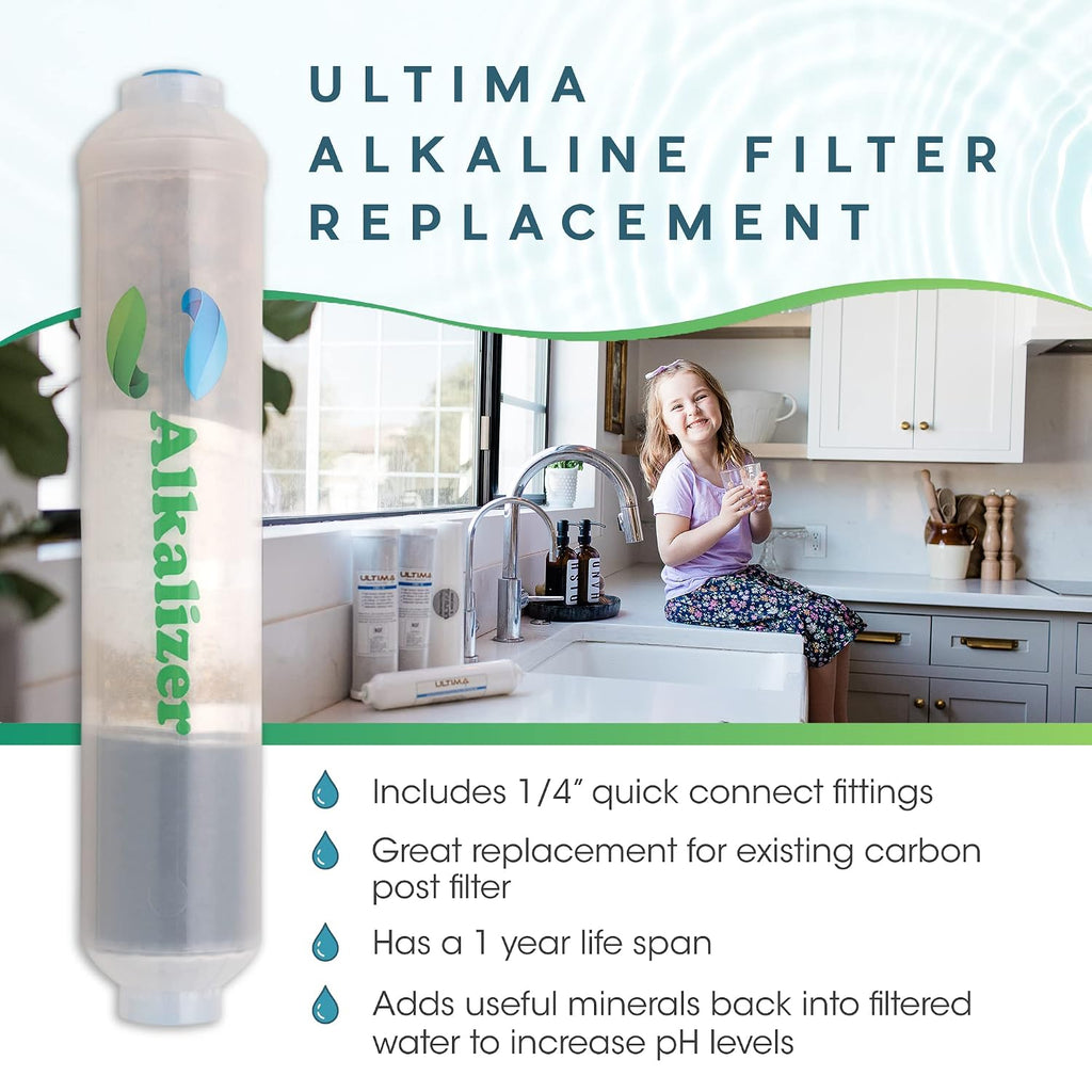 Ultima 7/VII 5 Stage Universal Reverse Osmosis Under Sink Water Filter System Replacements with 50 GPD RO Membrane and Alkalizer Post Carbon Filter Kit…