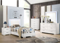 White High Gloss 4-piece Twin Bedroom Set