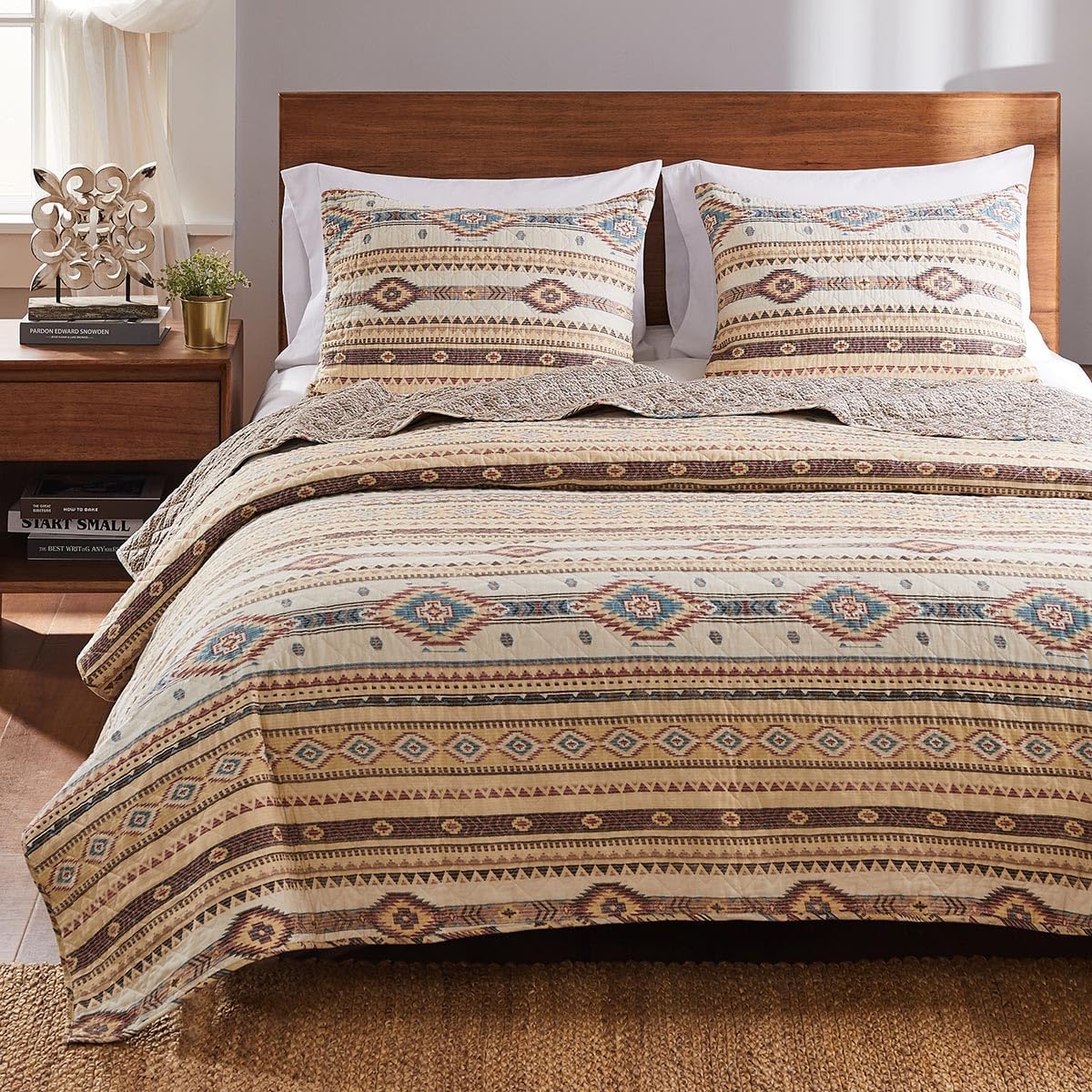 BLACK FOREST DECOR Southwest Vista Quilt Bed Set - King, Cotton, Quilt & 2 Shams, 105' W x 95' L