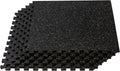 Velotas 3/8-Inch Thick Interlocking Foam Tiles with Rubber Top - Personal Fitness Mat, EVA Foam Puzzle Floor Tiles, for Home Gym Workouts