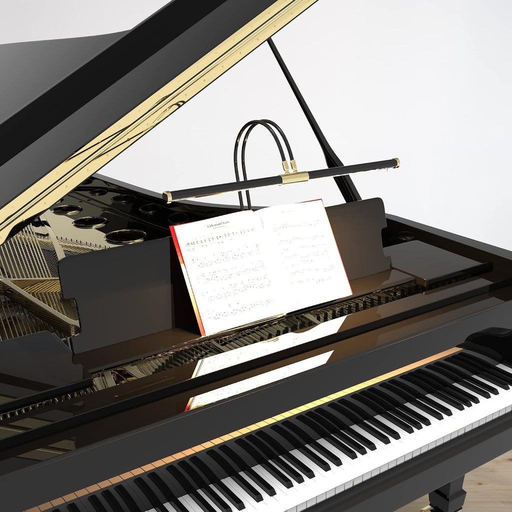 Cocoweb 22' Battery Powered Grand Piano Lamp in Satin Nickel - LED, Adjustable, Quality Lighting
