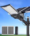 JAYNLT X-10000W Solar Street Lights Outdoor,6500K Ultra-Large Parking Lot Lights Commercial Dusk to Dawn,IP67 Industrial Grade Waterproof Solar Power Flood Security Lamps for Driveways,Yard