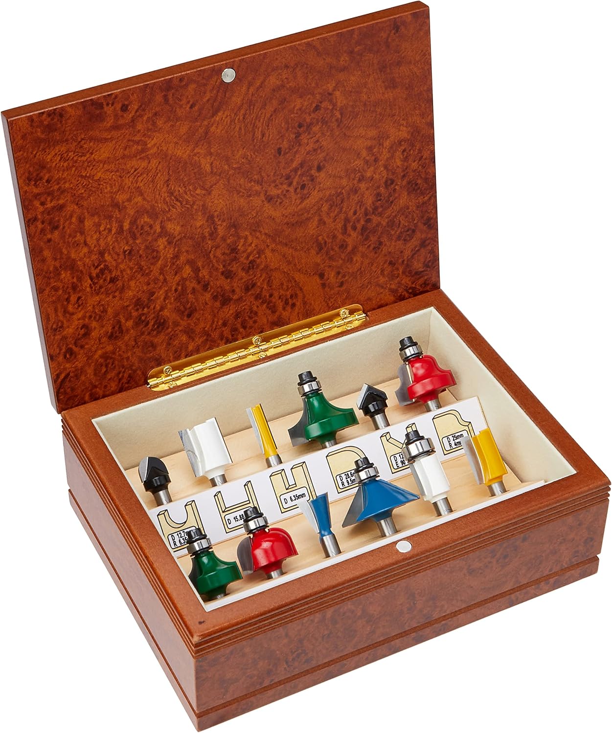 Makita A-91051 1/4-Inch Router Bit Set - Multi-Colour (12-Piece)