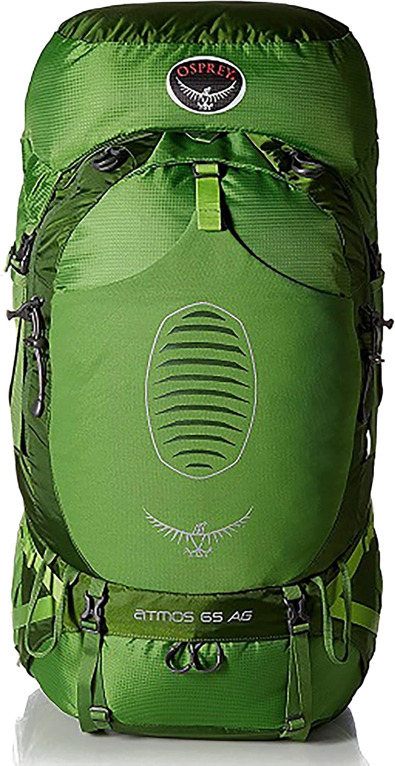 Osprey Atmos AG 65L Men's Backpacking Backpack, Mythical Green, S/M