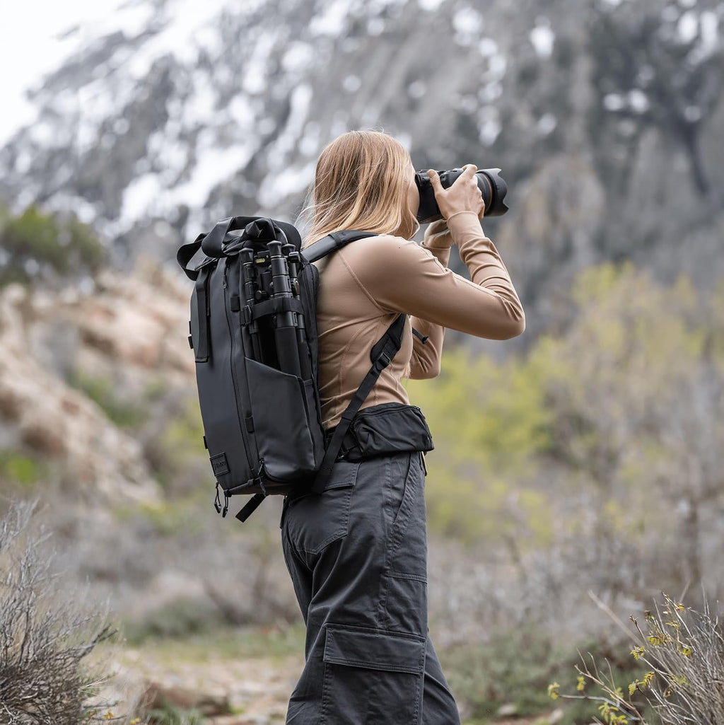 WANDRD PRVKE Rolltop 31L V4 Camera Backpack – Expandable Weatherproof Travel Bag with Laptop Sleeve and Clamshell Opening