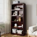 Bevfint Bookshelf, Open Storage 70 Inch Tall 5 Shelf Bookcase, Floor Standing Bookshelves and Bookcases, Book case for Farmhouse Library Office Bedroom Kids, Mahogany - 5 Tier