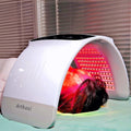 LED Light Skin Care Therapy Machine, Photon Facial Rejuvenation Device 7 Colors, LED-Face-Mask-Light-Therapy, Red Light Therapy for Face Folding Design Salon and Home Use, Gifts for Women, White