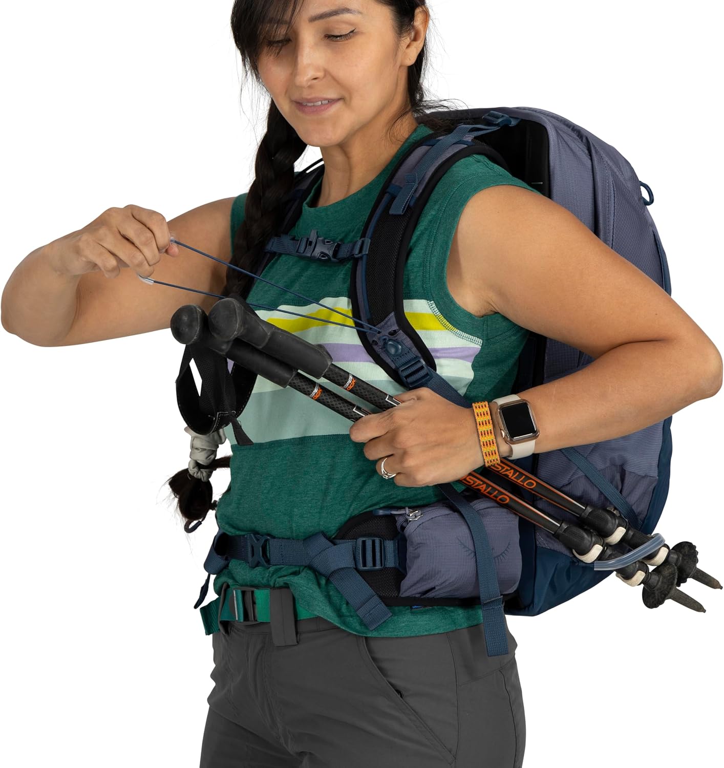 Osprey Tempest 22L Women's Lightweight Hiking Backpack - Small Daypack for Travel & Camping, Anchor/Blue Atlas