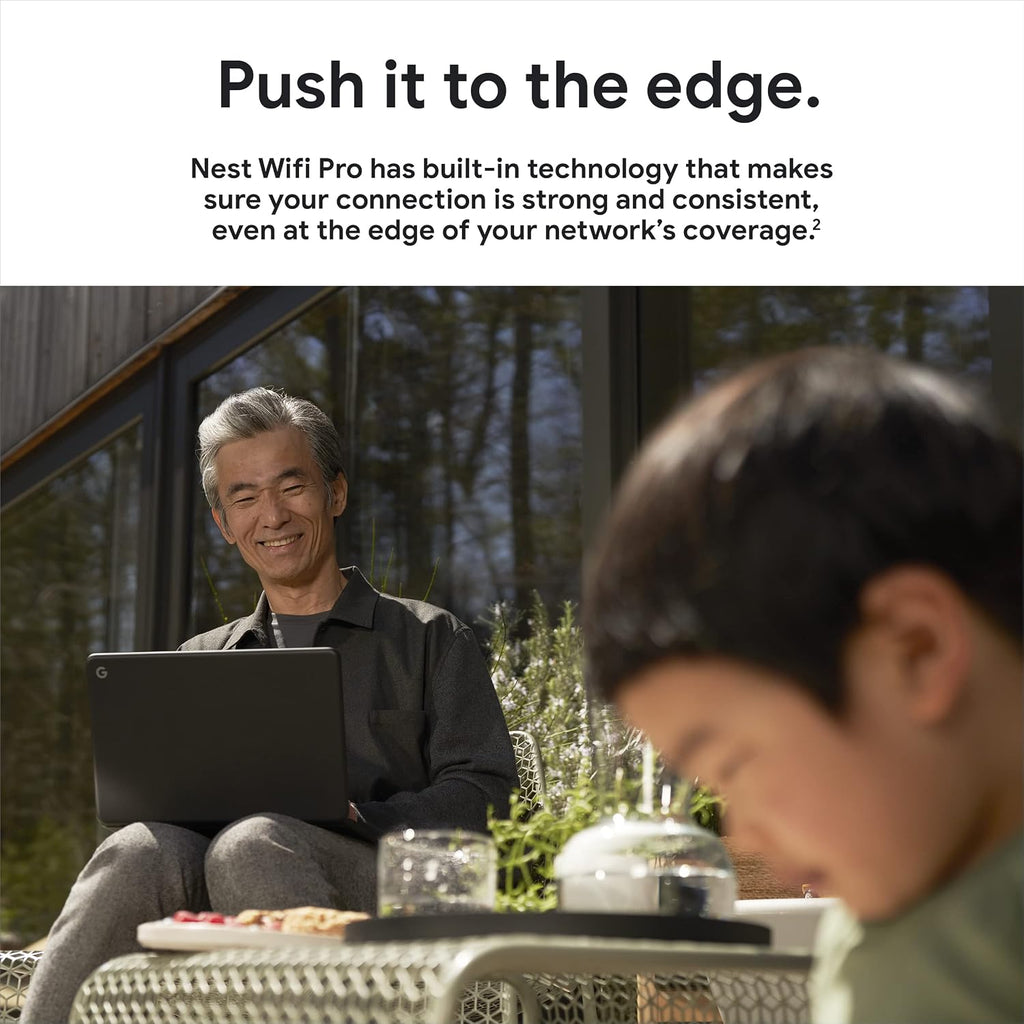 Google Nest WiFi Pro - Wi-Fi 6E - Reliable Home Wi-Fi System with Fast Speed and Whole Home Coverage - WPS - Mesh Wi-Fi Router - Fog