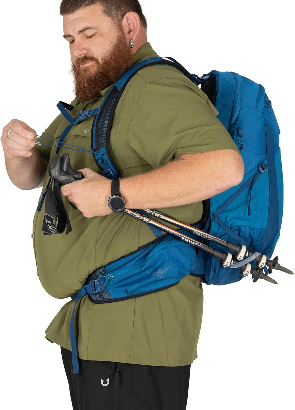 Osprey Talon 22L Men's Lightweight Hiking Backpack - Small Daypack for Travel & Camping, Black/Coal Grey, Extended Fit