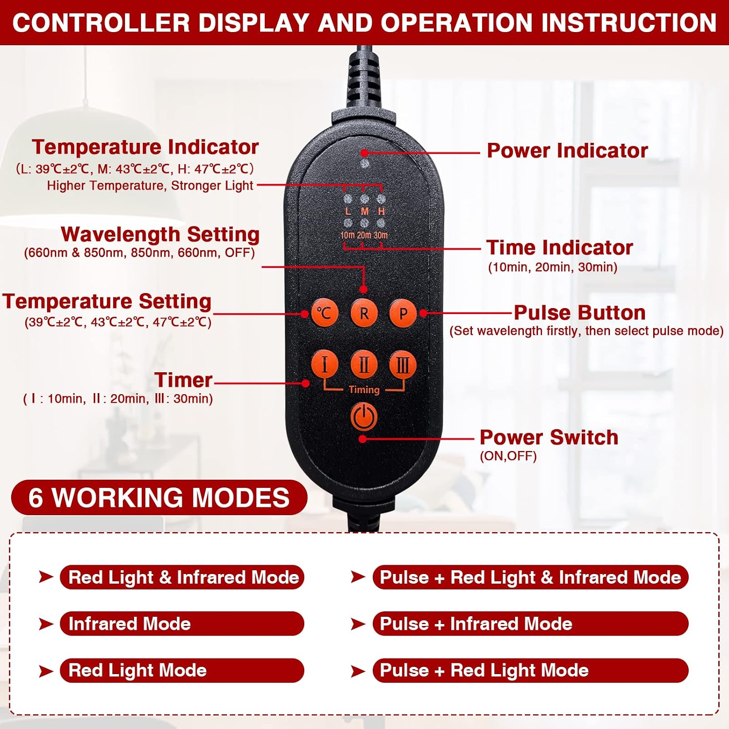 CAMECO Red & Infrared Light Therapy for Feet, 660nm & 850nm LED Red Light Therapy Shoe Device with Pulse Mode, Timer & Temperature Setting for Foot Feet Toes Instep Pain Relief (Single)