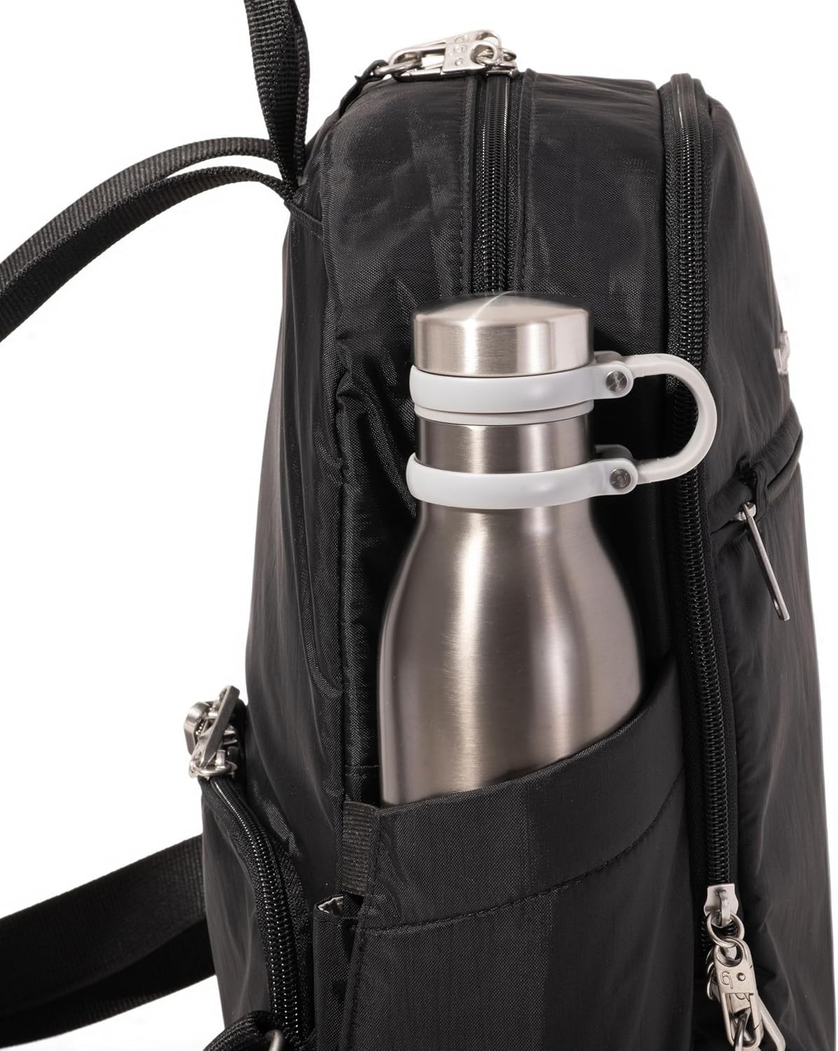 Securtex Anti-Theft Getaway Backpack - 9.4'x13'x5' Travel Safe Bag w/Locking Zippers, Slash-Resistant, RFID