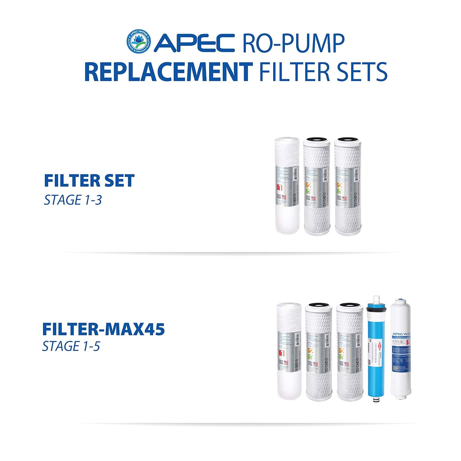 APEC Water Systems RO-PUMP-120V Top Tier Ultra Safe Reverse Osmosis Drinking Water Filtration System with US Made Booster Pump