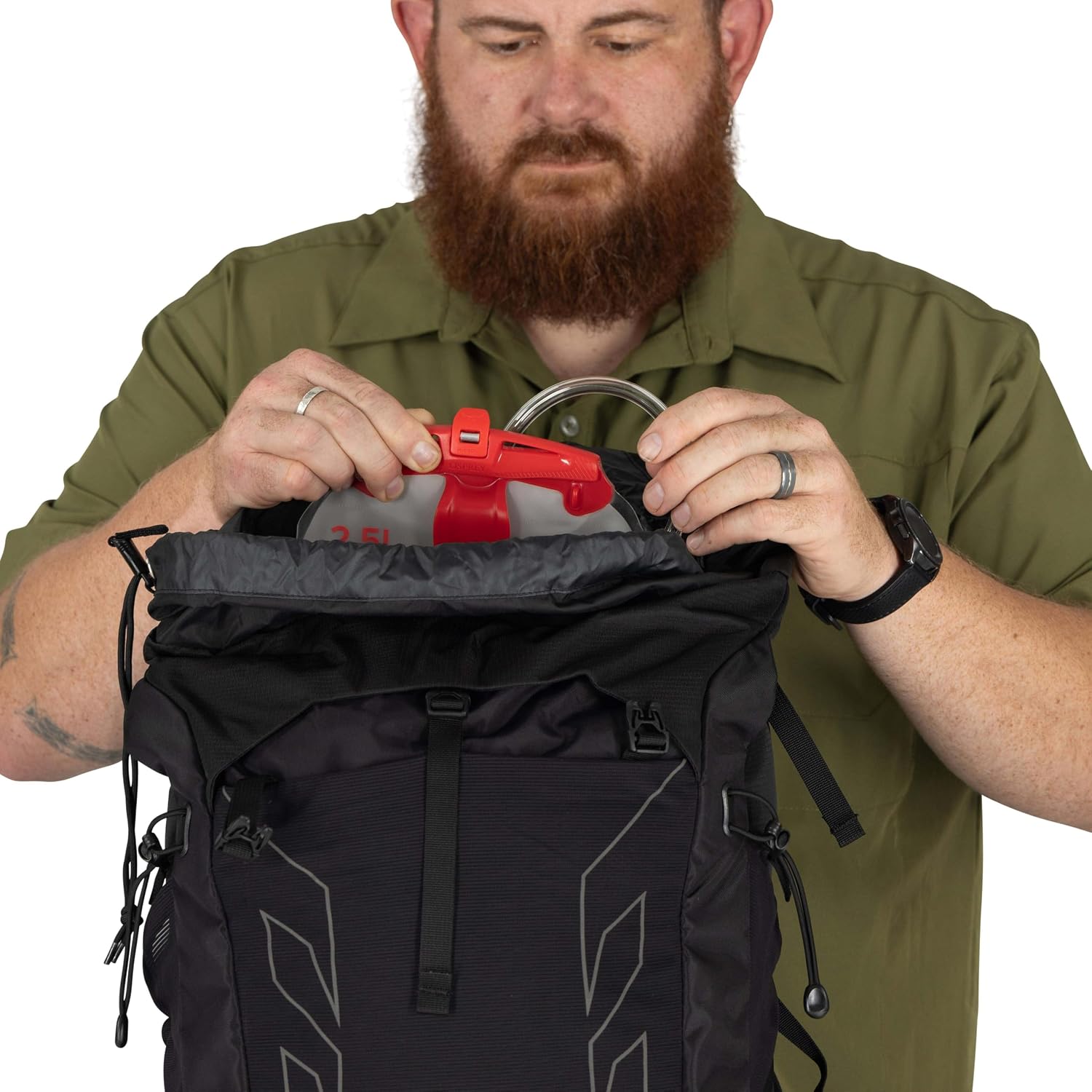 Osprey Talon 33L Men's Lightweight Hiking Backpack - Daypack for Travel & Camping, Black/Coal Grey, Extended Fit