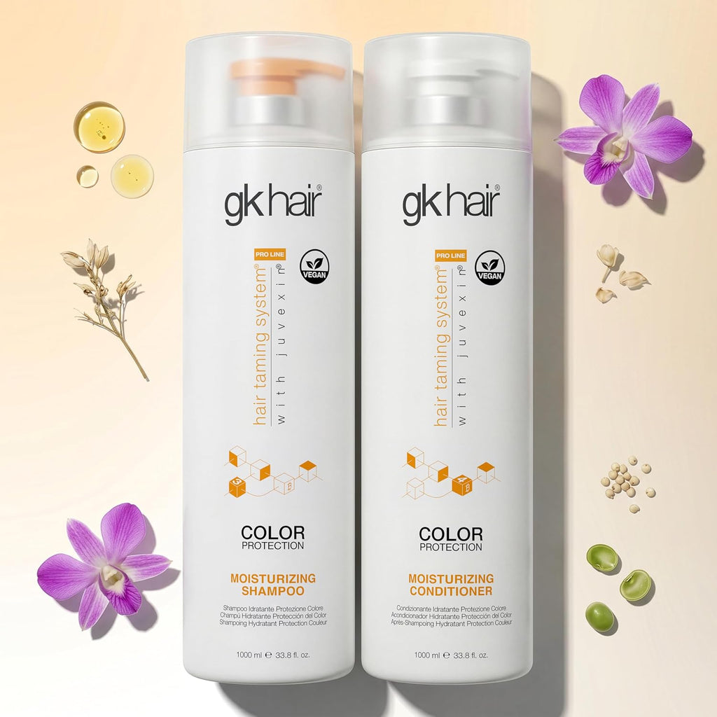 Moisturizing Shampoo and Conditioner Hydrate Set for Colored Treated Hair Keratin Treatment Cleansing Dry to Normal Sulfate Paraben Free All Hair Types for Men and Women By GK HAIR - (2 X 33.8 Oz)