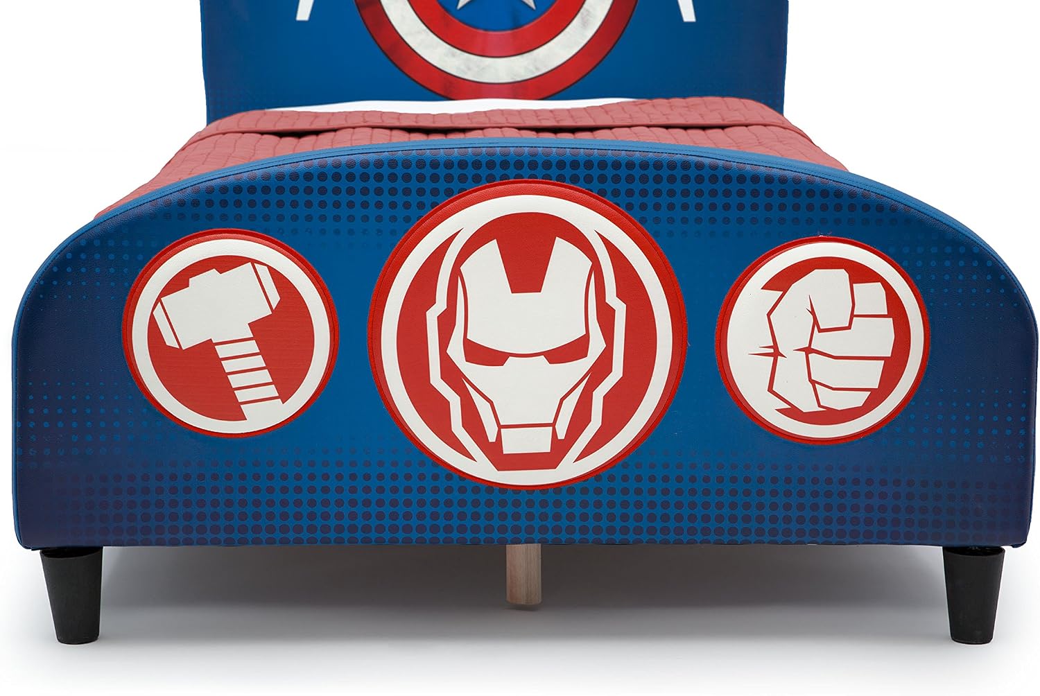 Delta Children Upholstered Twin Bed, Marvel Avengers