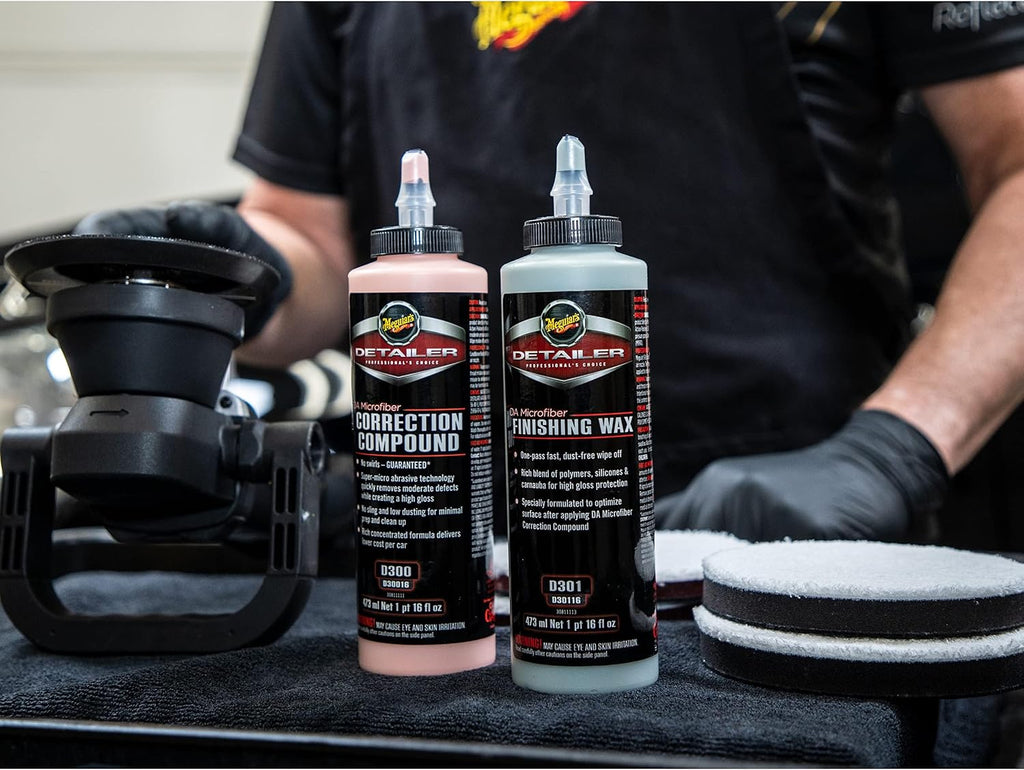 Meguiar's DA Microfiber Correction System 5' Starter Car Detailing Kit, Complete Paint Correction Kit with Cutting Discs, Backing Plate, Correction Compound, Finishing Wax, and More