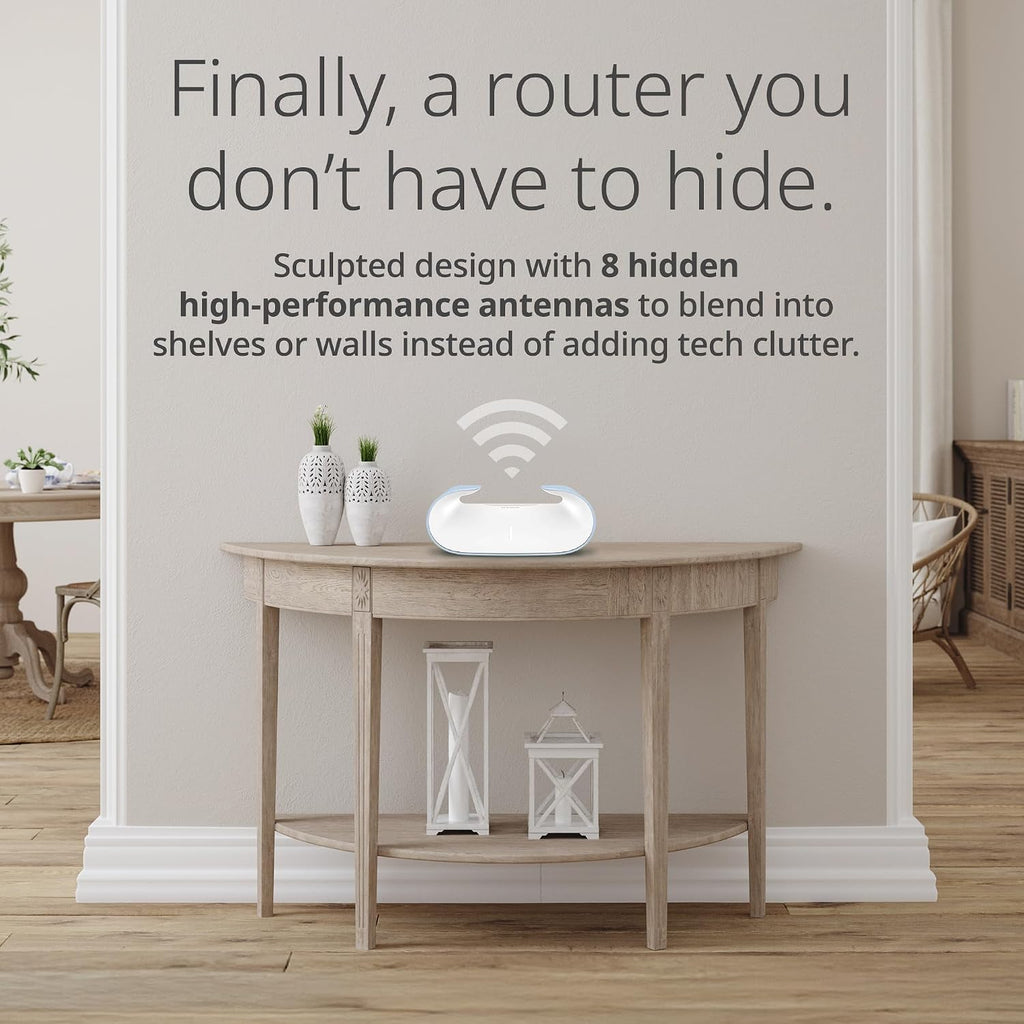 D-Link M60 AX6000 WiFi 6 Mesh Router—Sculpted Décor Ready Design—2.5 Gbps WAN + 4× Gbps LAN—Gaming/Streaming/Internet—Long Range Wireless Self Optimized 360° Coverage—Expandable Mesh—App Control