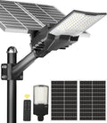 Ofuray OL-8000W Solar Street Lights Outdoor,Ultra High Power Solar Security Flood Lights Parking Lot Lights Commercial Dusk to Dawn,IP67 6500k Led with Remote for Street,Court,Barn