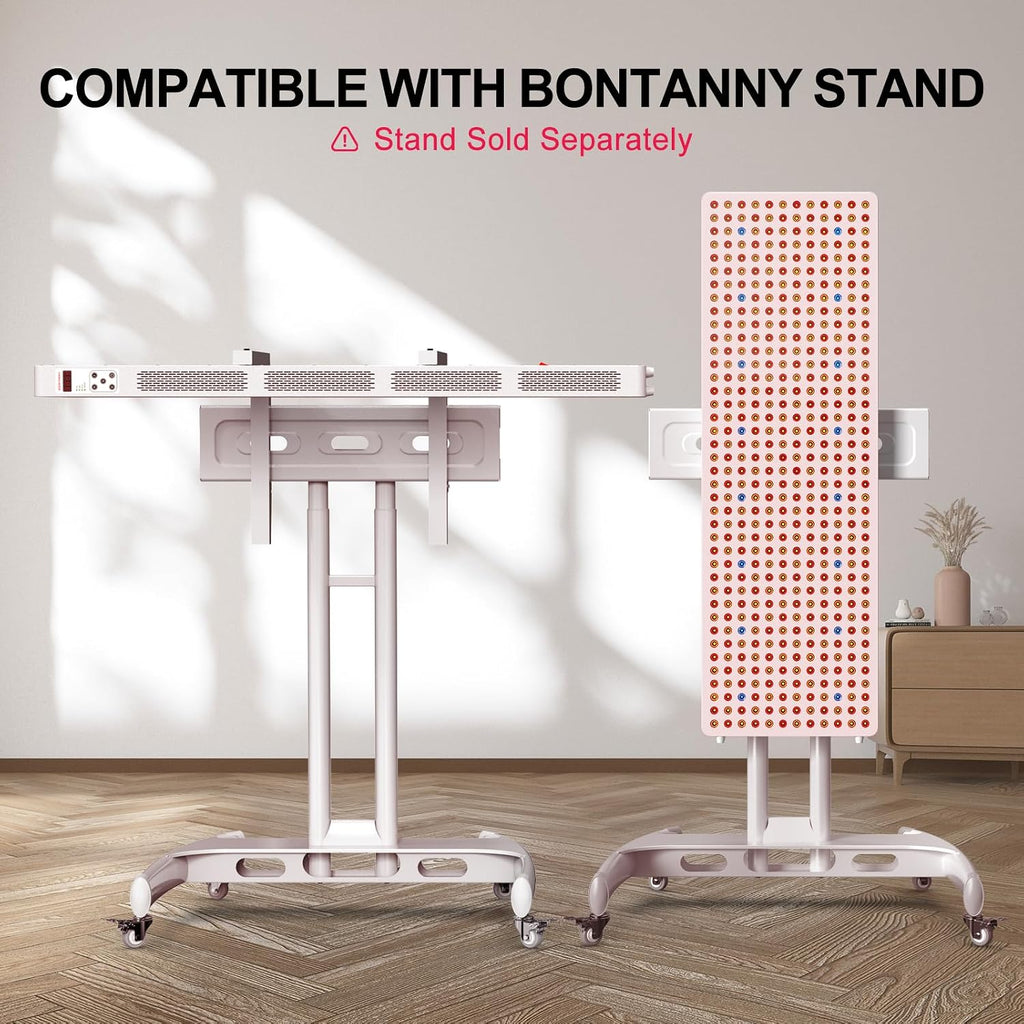 BONTANNY Red Light Therapy Full Body Panel, 480/630/660/810/830/850/1060nm Blue Red Near Infrared Light Device with 480 Dual Chip Clinical Grade LEDs, Remote Control, Timer for Face, Body, BO-2400