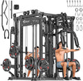 Multi-Purpose Squat Rack,Smith Machine Weight Rack Set with Cable Crossover System, Home Gym Power Racks, Power Racks and Packages