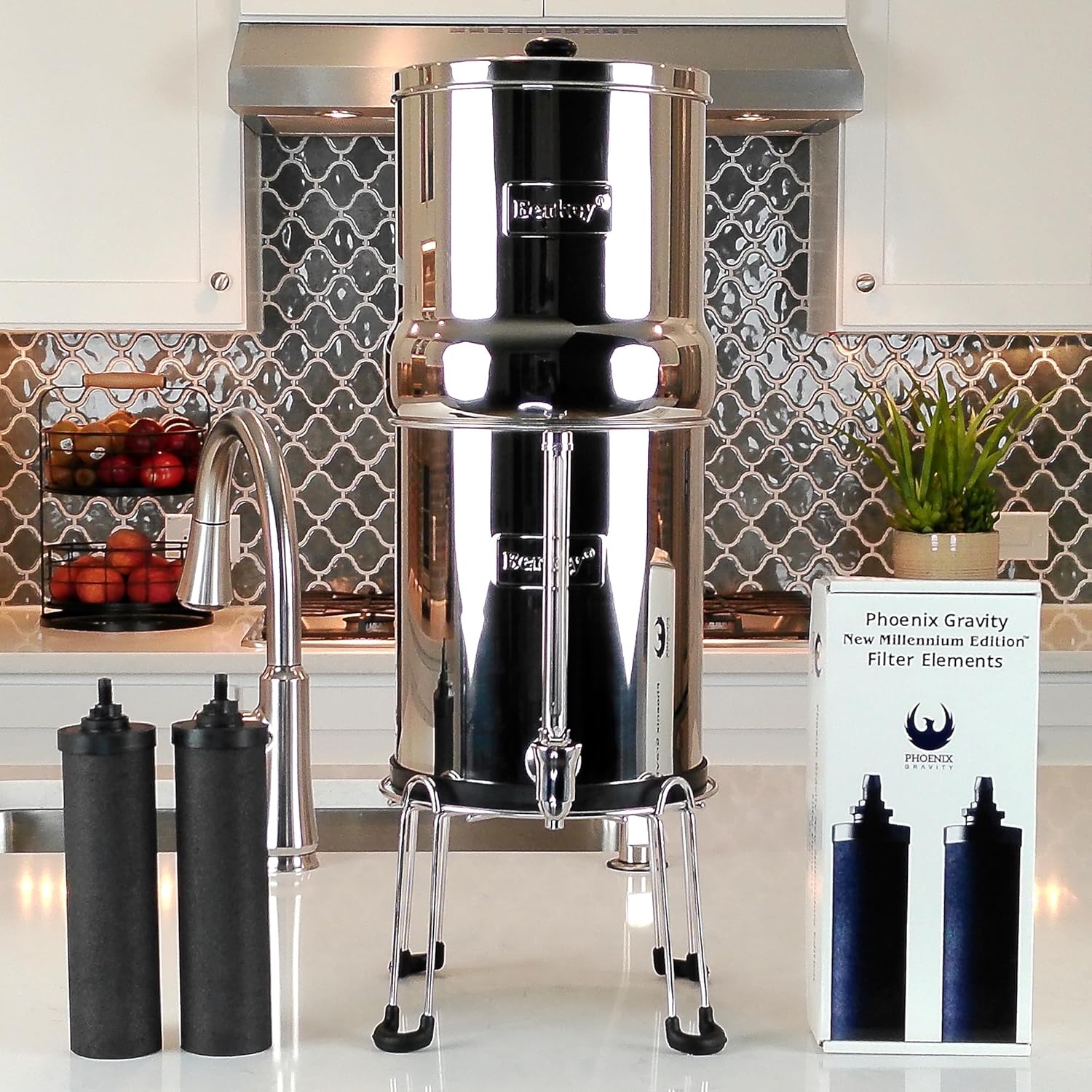 Berkey - Phoenix Gravity New Millennium Edition Water Filter Elements (Set of 6) - NMCL Endorsed Replacement in Lieu of Black Berkey Elements BB9-2
