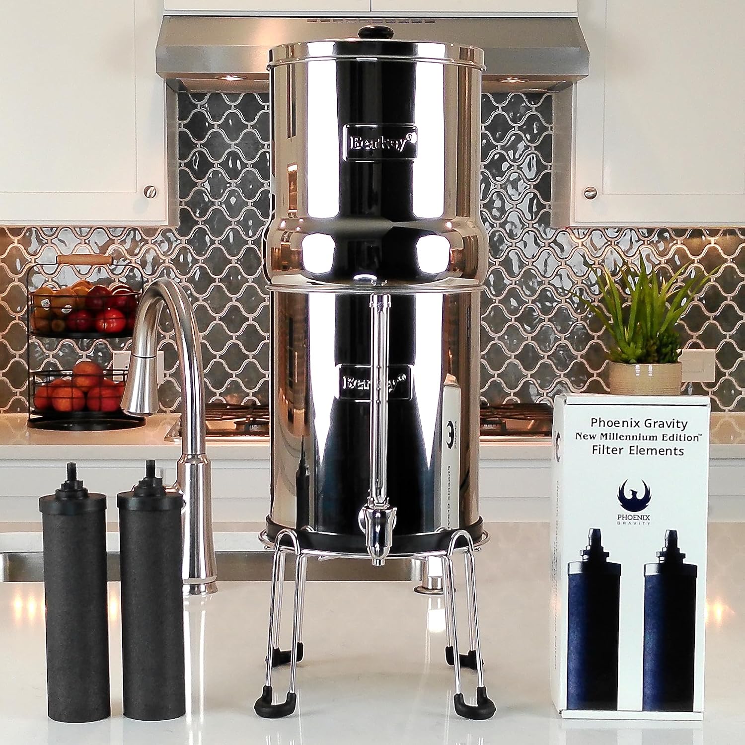 Berkey - Phoenix Gravity New Millennium Edition Water Filter Elements (Set of 4) - NMCL Endorsed Replacement in Lieu of Black Berkey Elements BB9-2