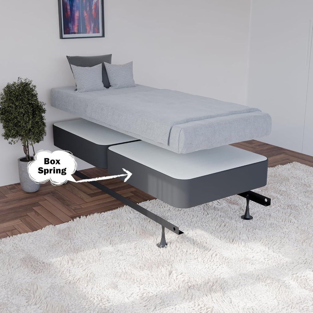 Greaton 4' Split Wood Traditional Box Spring/Foundation For Mattress, Twin XL, Black