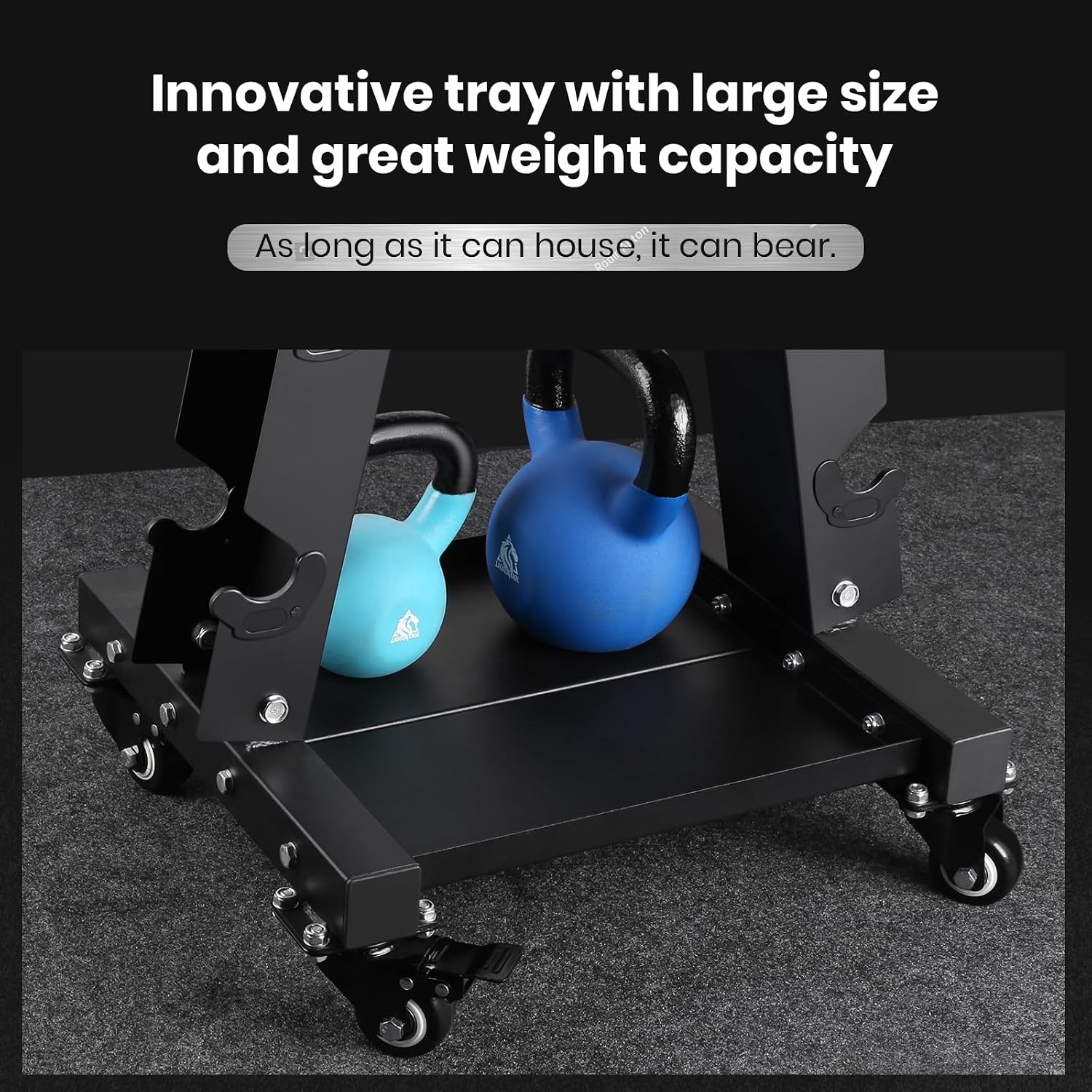 LIONSCOOL Premium Solid Steel Dumbbell Rack Stand Only, A-Frame Portable Weight Storage Organizer with Optional Tray and Wheels, Perfect for Home Gym Fitness Storage (200LBS/300LBS/700LBS Weight Capacity Available)