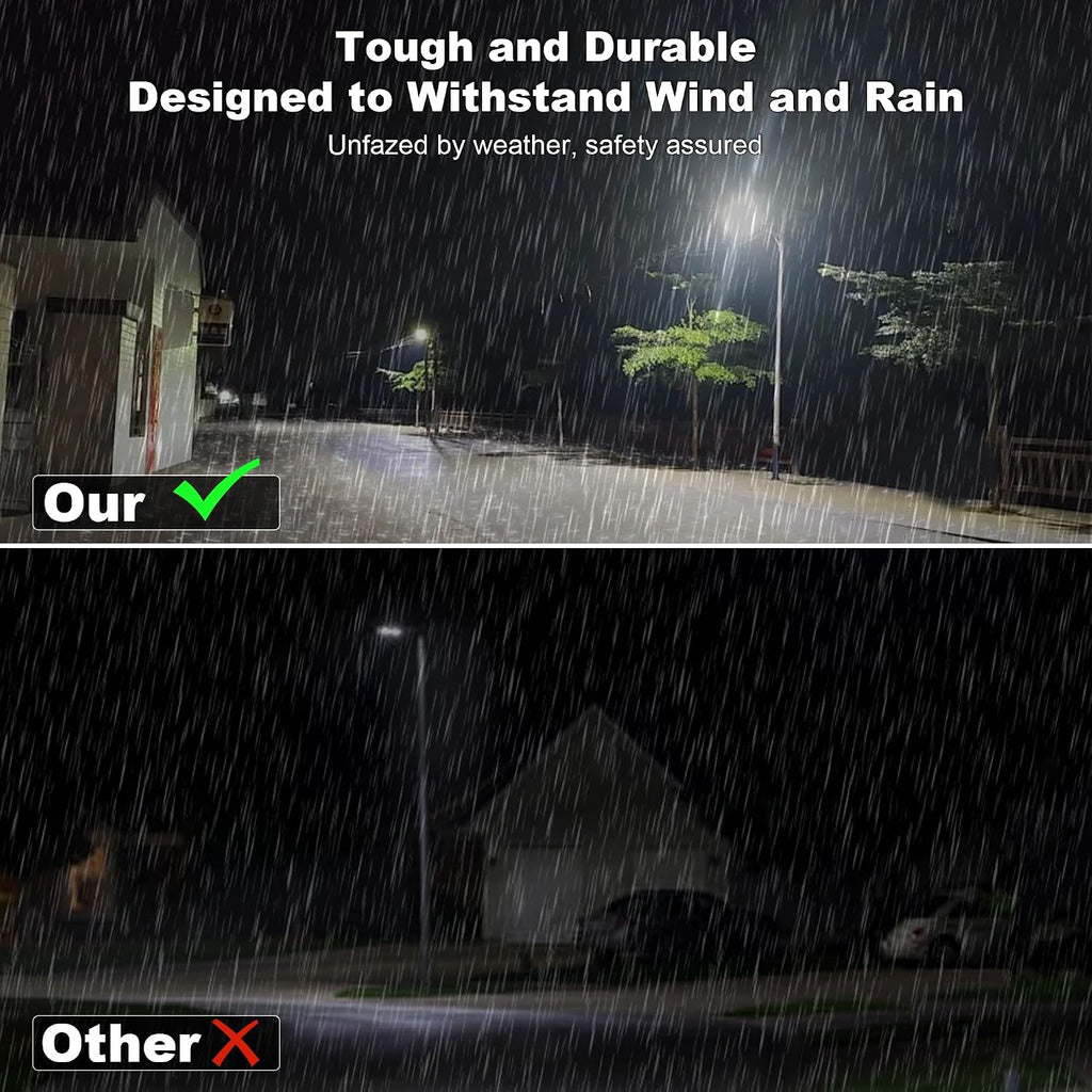 Solar Street Light 7000K 800000LM Auto On/Off Dusk to Dawn IP67 Waterproof Motion Sensor for Security & Outdoor Lighting (9000W-2Pack)