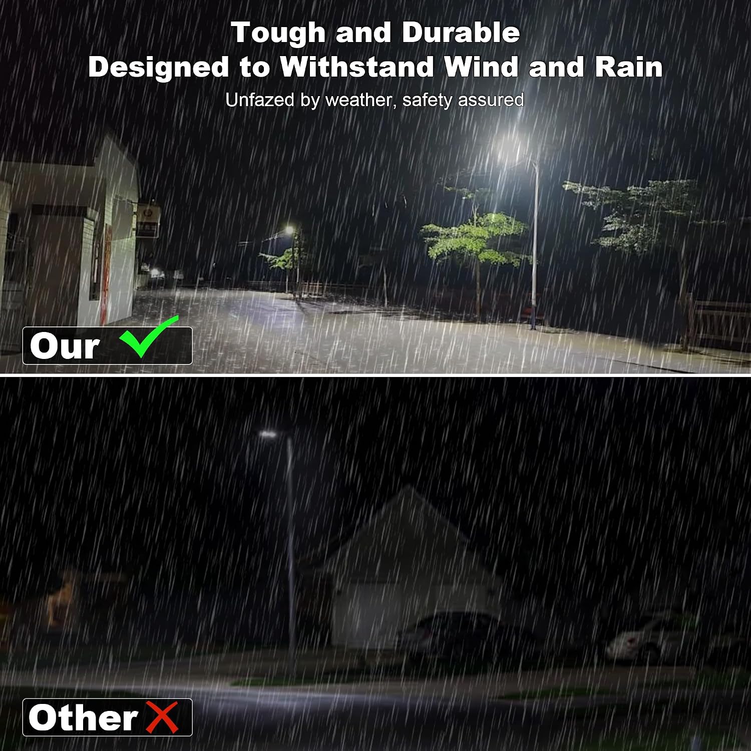 Solar Street Light 7000K 800000LM Auto On/Off Dusk to Dawn IP67 Waterproof Motion Sensor for Security & Outdoor Lighting (9000W-2Pack)
