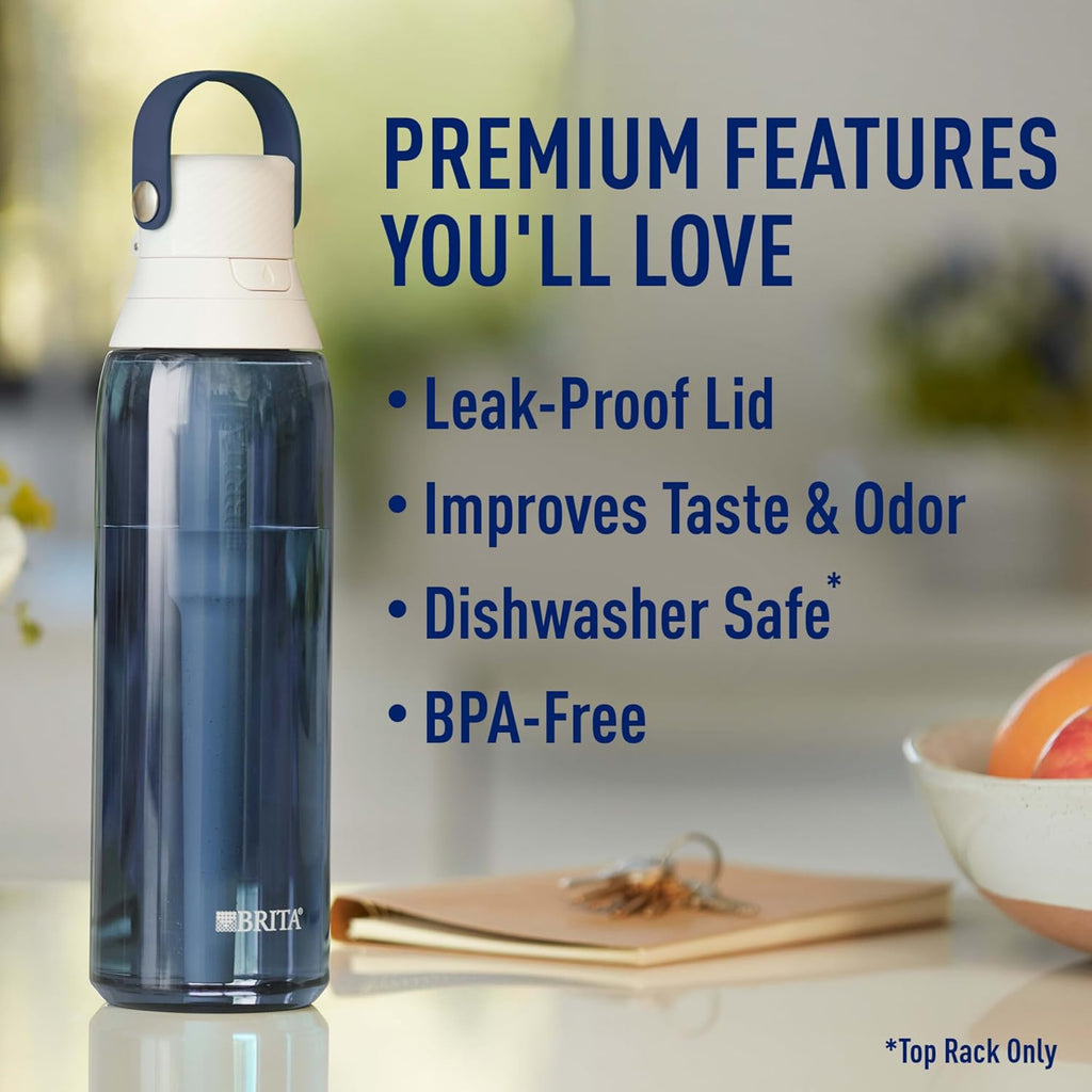 BRITA 36386 Premium Water Filter Bottles, 26oz, Night Sky (Pack of 6)