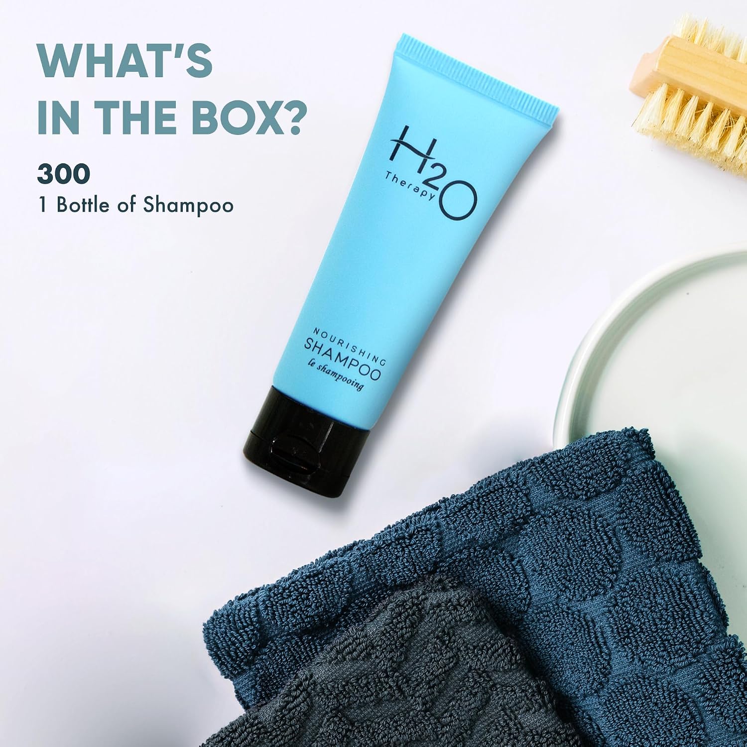 H2O Therapy Shampoo, Travel Size Hotel Hospitality, 1 oz (Case of 300)