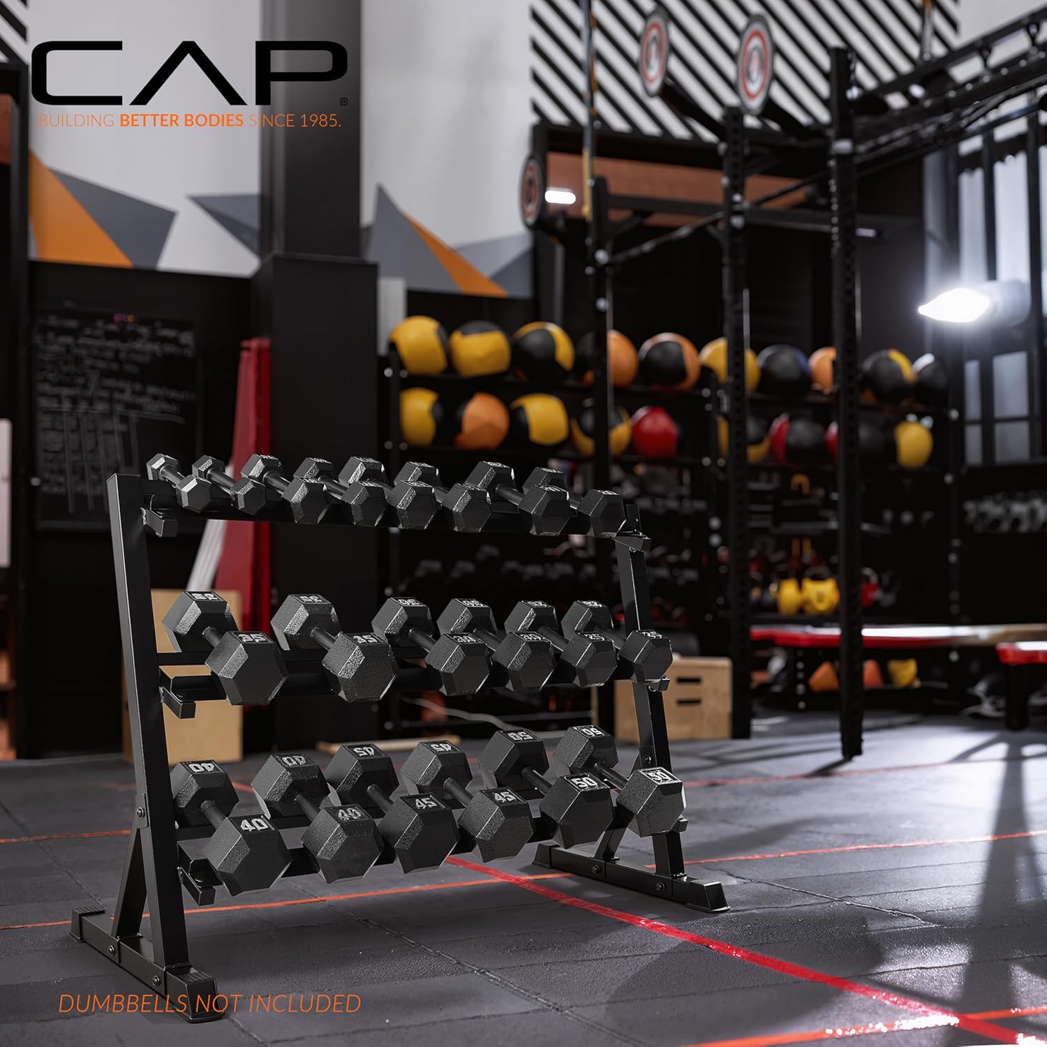 CAP Barbell Dumbbell Rack |5-35lb, 5-50lb or 5-75lb Dumbbell Storage | Multiple Options