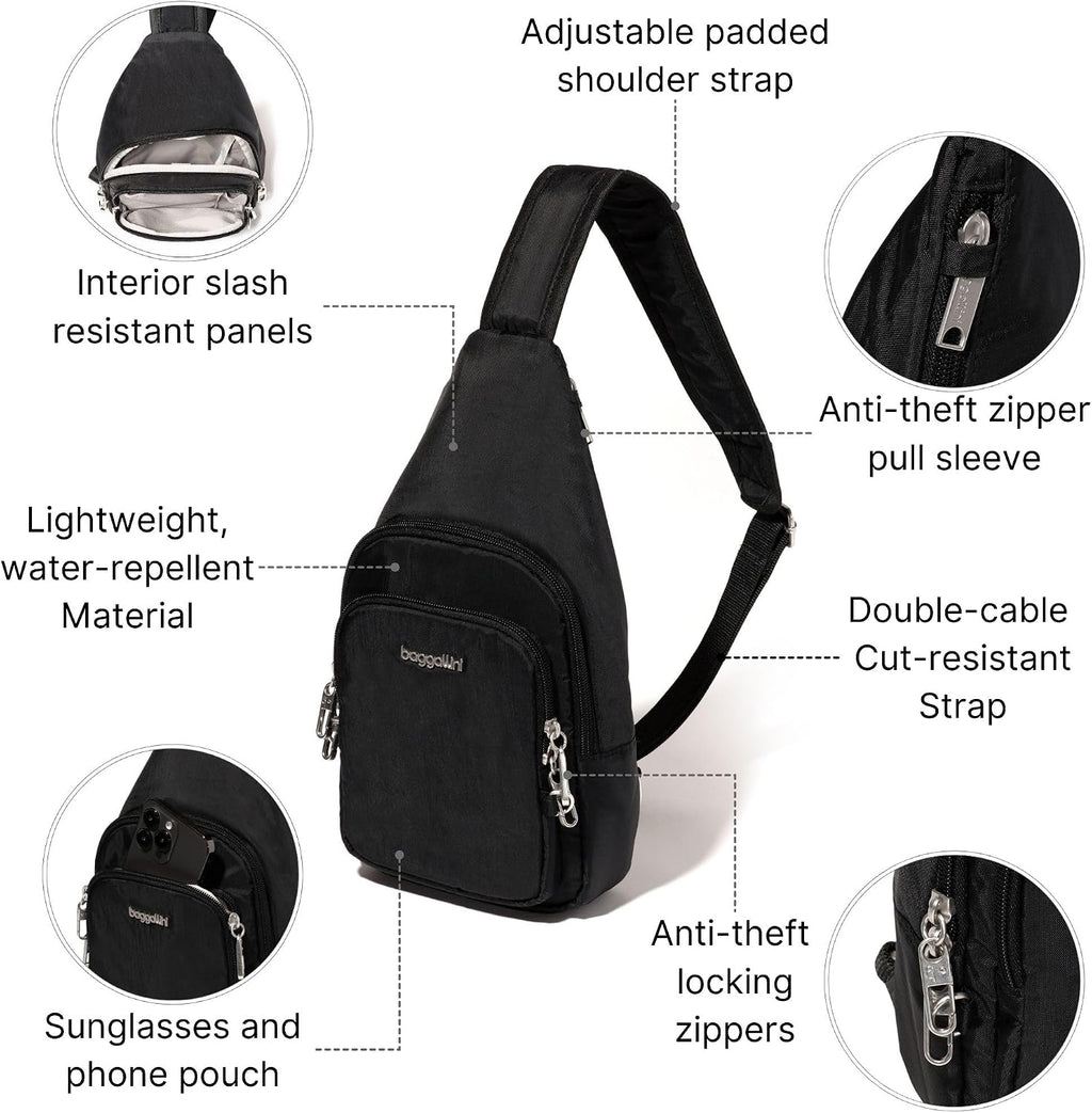 Baggallini Securtex Anti-Theft Daytripper Sling
