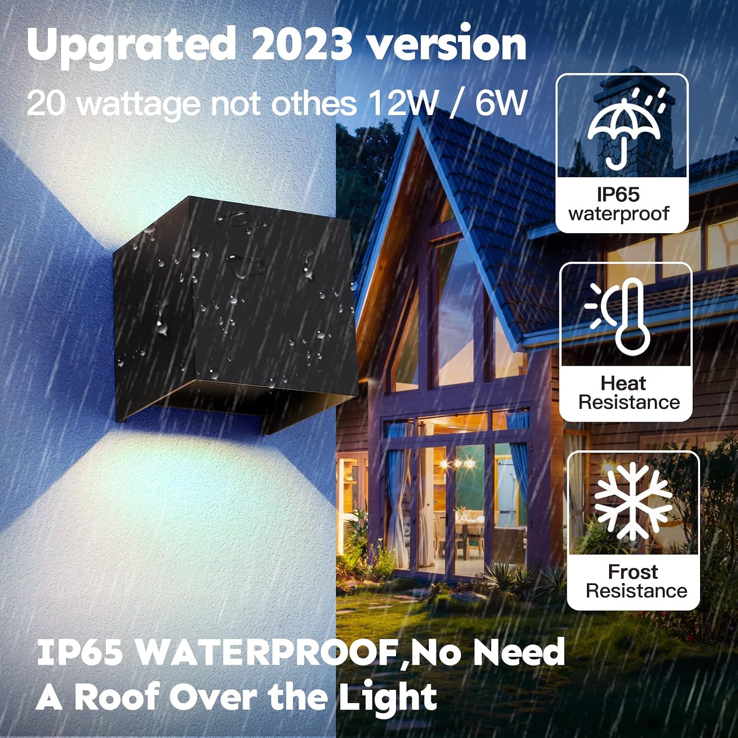 Modern Wall Lights 4 PCS LED Wall Pack Light Waterproof Outdoor Sconces for Porch Patio