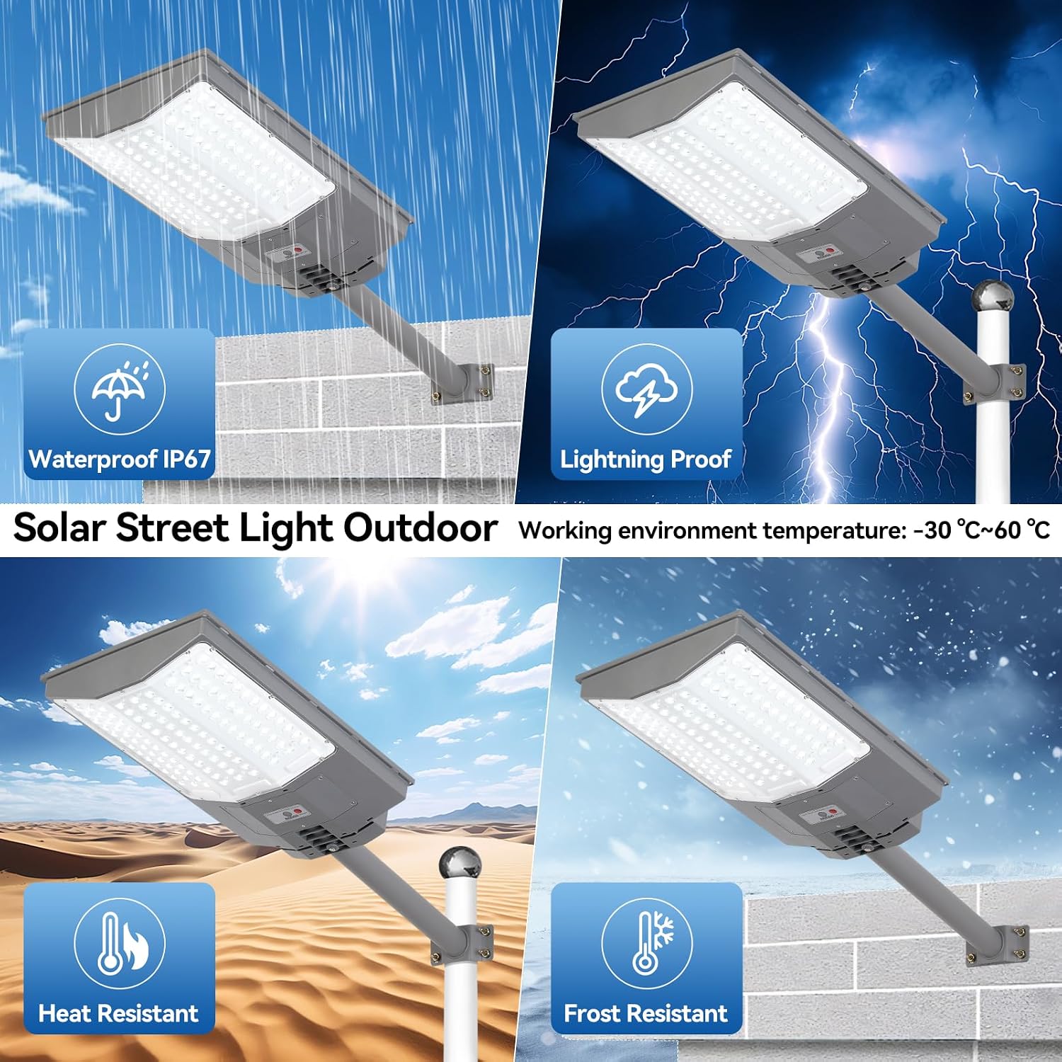 2PCS 10500W Solar Street Light, 650000LM 7000K Commercial Solar Parking Lot Light Dusk to Dawn, IP67 Waterproof with Motion Sensor & Remote, Ideal for Farm Ranch Driveway Yard Garage Small Business