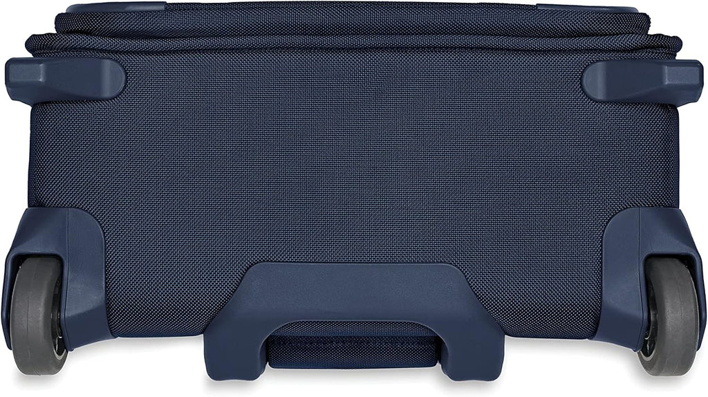 Briggs & Riley 2-Wheel Cabin Bag - Carry On Luggage for Travel, Suitcases with Wheels, Softside Rolling Bag for Men & Women, Interlocking Handle, Self-Repairing Zipper - Baseline Collection, Navy