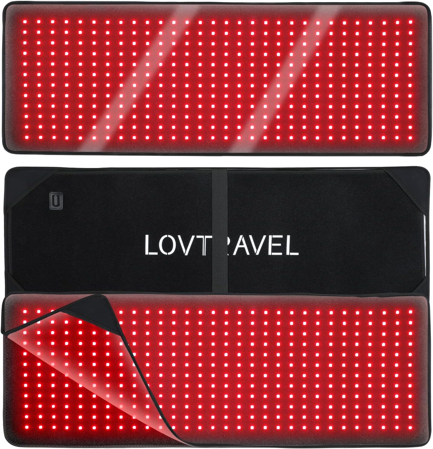 360pcs LED 660nm Red Light and 850nm Near Infrared Light Therapy Devices Mat Large Wearable Pads Wrap for Body Pain Relief