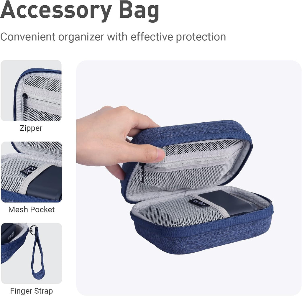 GL.iNet GL-AXT1800 (Slate AX) Pocket-Sized Wi-Fi 6 Gigabit Travel Router & Gadget Organizer Case (Blue)