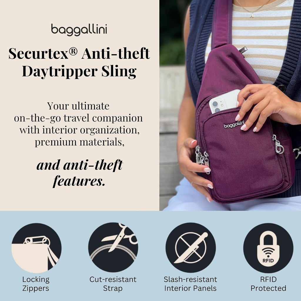 Baggallini Securtex Anti-Theft Daytripper Sling
