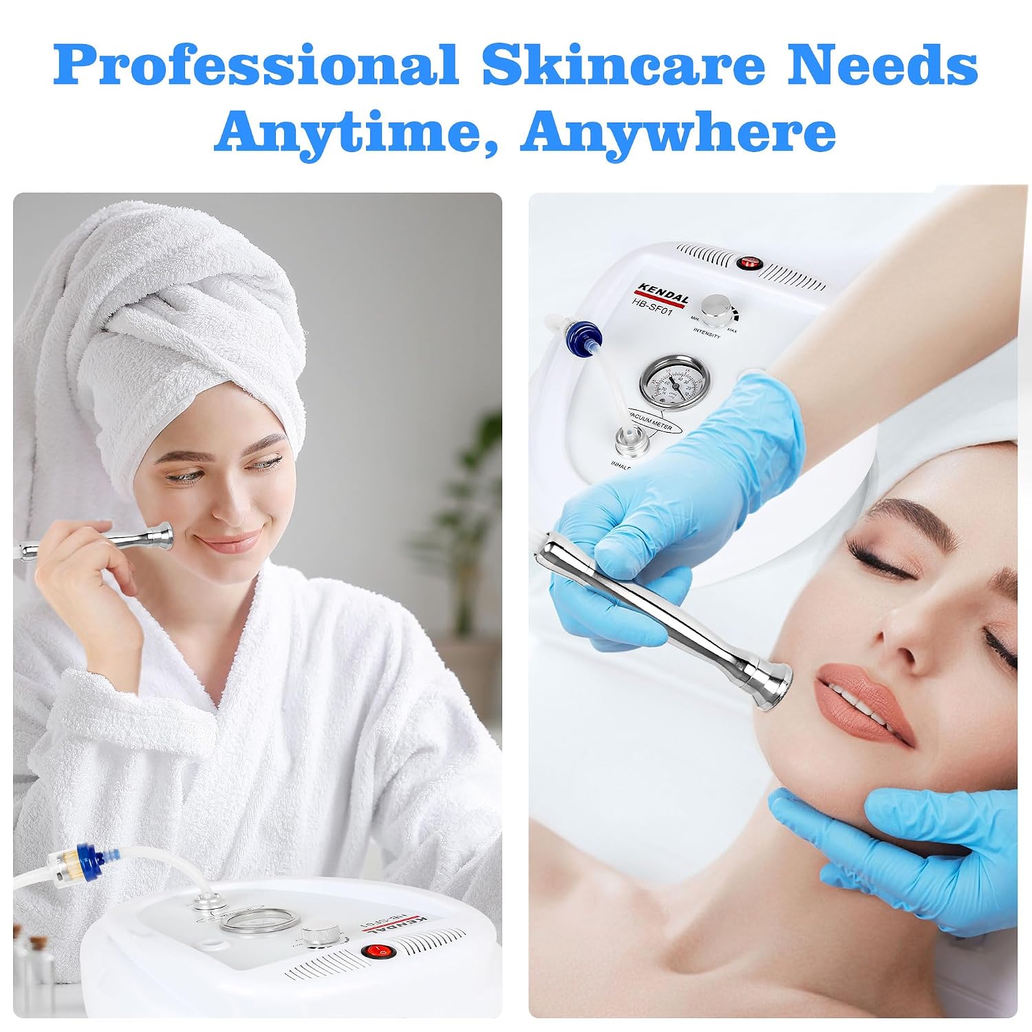 Diamond Microdermabrasion Machine, Kendal Professional Dermabrasion Facial Spray Skin Care Device, Vacuum Blackhead Removal and Spray Moisturizer, Esthetician Supplies, Also for Home Skin Care
