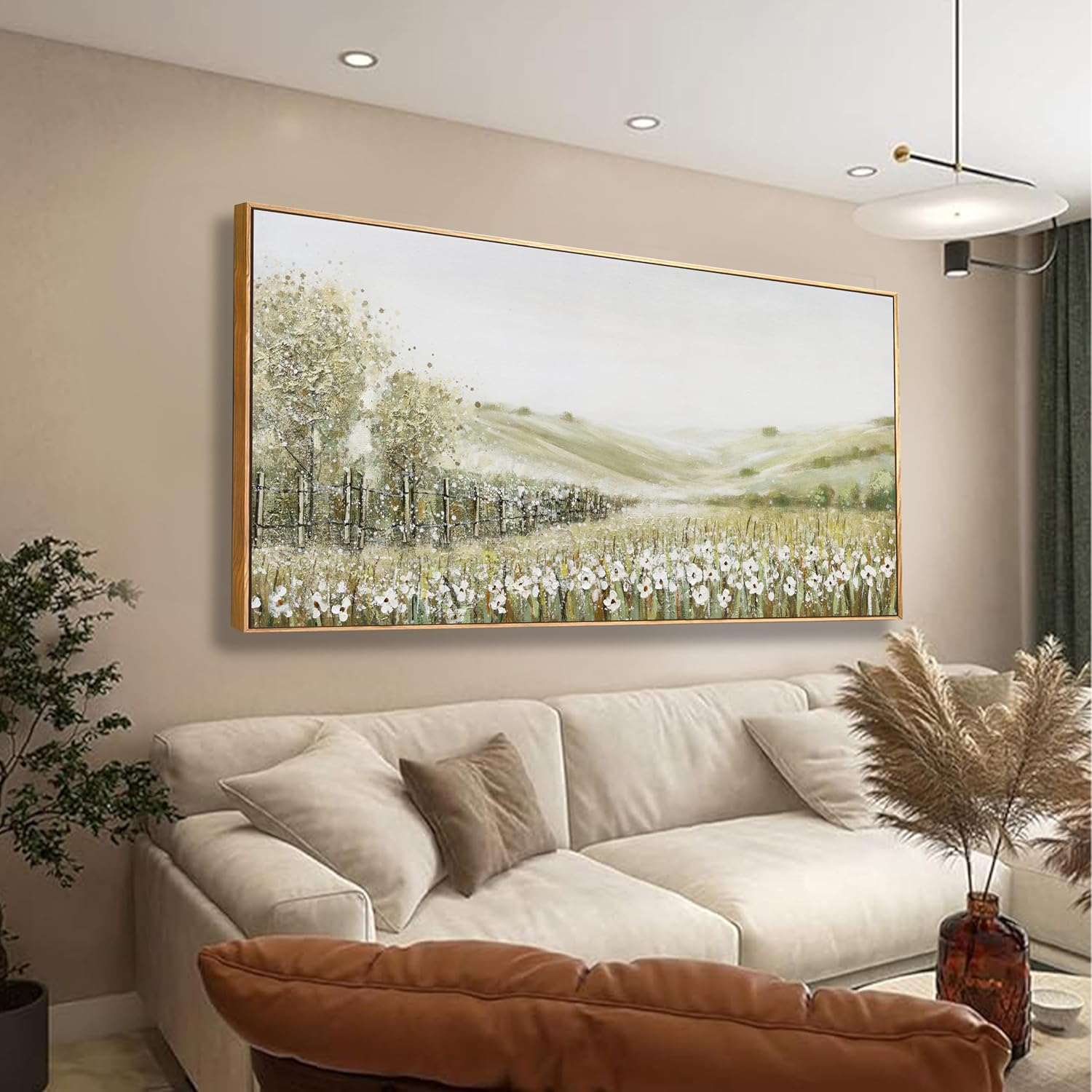 Canvas Wall Art Decor Home paintings Wall Art Prints Modern Framed Wall Decorations Natural Mountain Wilderness Landscape Artwork for Living Room Bedroom Kitchen Office Decor 24×48 inch