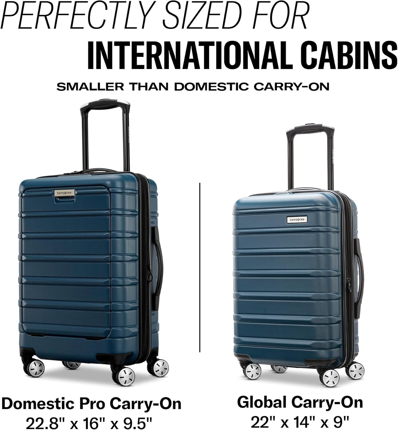 Omni 2 Airline Approved Carry-On Luggage – Stress-Free Size Meets 22x14x9' Requirements – For Fast Trips & Avoiding Baggage Fees – Dual 360° Spinner Wheels, USB Power Hub, Expands 1.5' – Purple