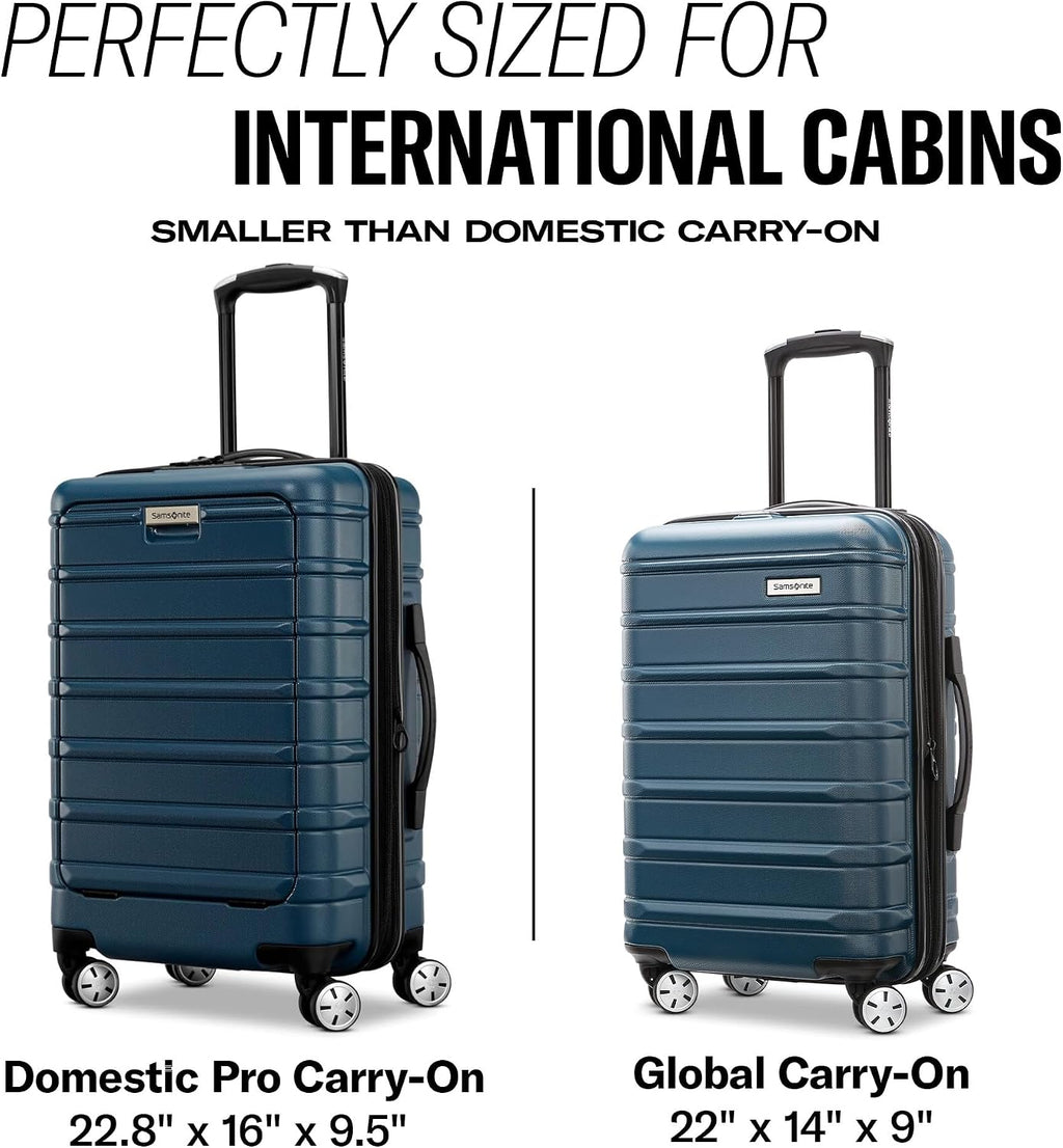 Omni 2 Airline Approved Carry-On Luggage – Stress-Free Size Meets 22x14x9' Requirements – For Fast Trips & Avoiding Baggage Fees – Dual 360° Spinner Wheels, USB Power Hub, Expands 1.5' – Lagoon Blue