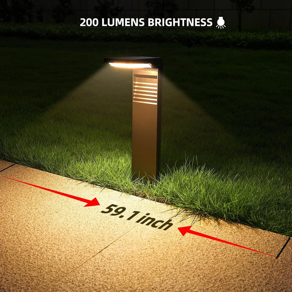 JOFIOS Solar Pathway Lights 8 Pack with Warm White and Cool White Mode, Modern Solar Path Lights Outdoor Waterproof, Perfect Solar Lights for Backyard, Lawn, Driveway, Walkway, Garden Decorative.