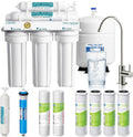 APEC Water ROES-50X 5-Stage Under Sink Reverse Osmosis Water Filter System, NSF Certified 372 & 58, 50 GPD, with Extra High Capacity Pre-Filter Set Stage 1-3