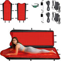 Full Body Red Light Therapy Mat with 3207 LEDs, 3-in-1 660nm & 850nm TPU Infrared Light Blanket, 74.8' x 36' Foldable Therapy Pad with Timer Controller Pulse Modes for Home Use 260W