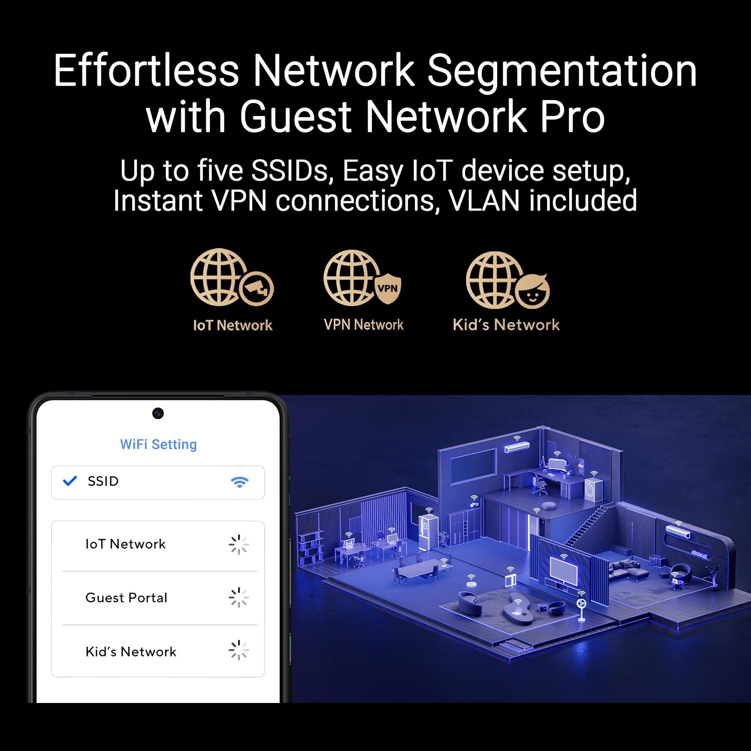 ASUS RT-BE88U Dual-Band WiFi 7 AiMesh Extendable Performance Router, 4K-QAM, MLO, Dual 10G Ports, SFP+, 4X 2.5G Ports, 4X 1G Ports, 34G WAN/LAN Capacity, Network Security, Built-in VPN